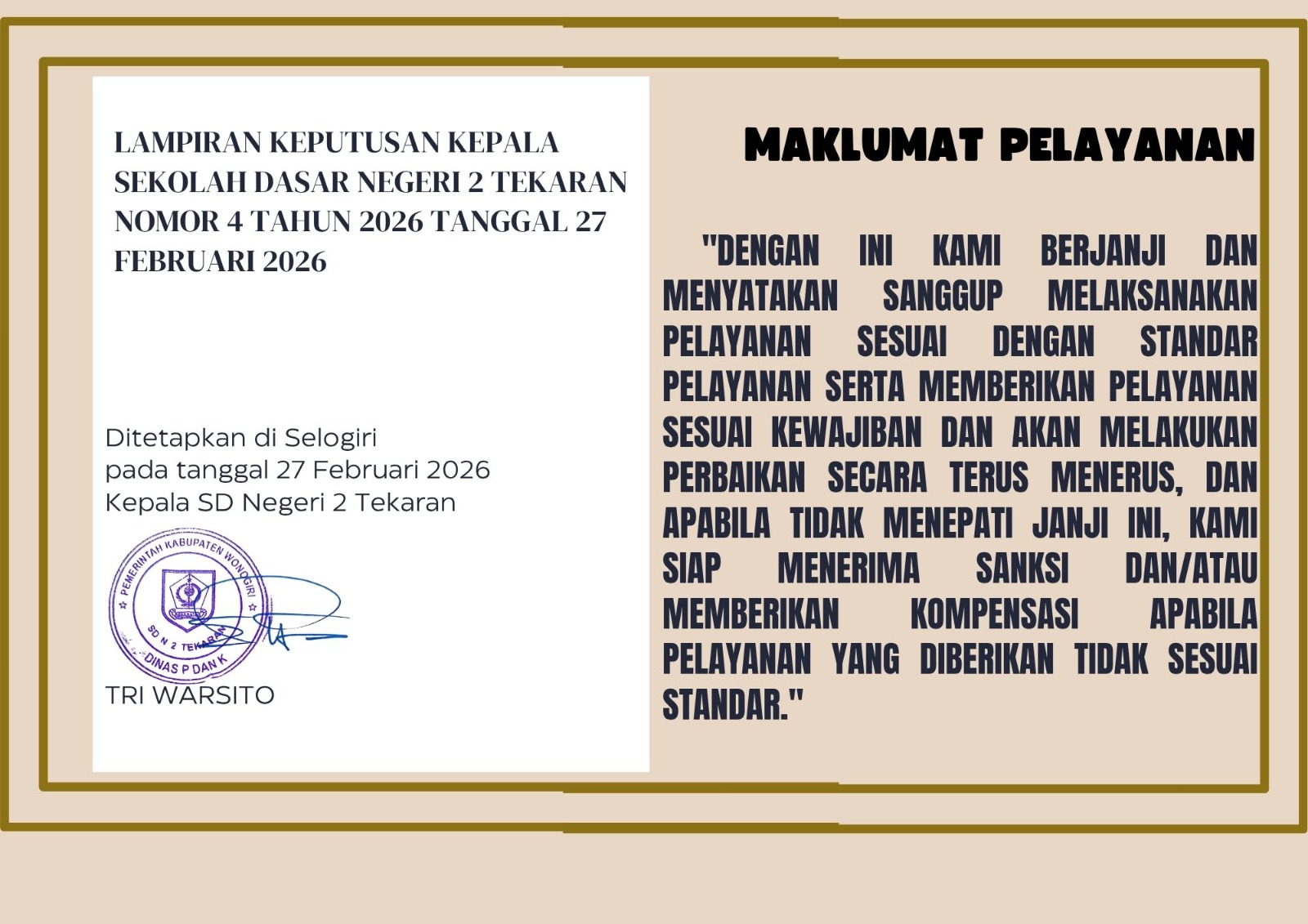 Maklumat Pelayanan